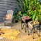 2 Pieces Folding Camping Tables with Large Capacity Storage Sink for Picnic